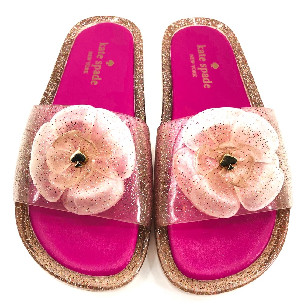 NEW!! Kate Spade Jelly Flower Flip Flop Sandals - Picture 1 of 7